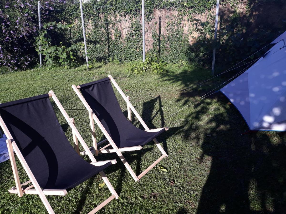 Camping Under The Walnut In Your Own Tent On A Shared Lot And Shared Bathroom ليوبليانا المظهر الخارجي الصورة